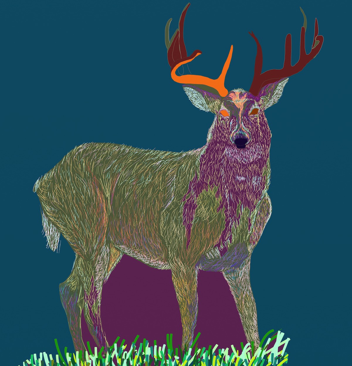 An artwork of a deer by Sonny Bean