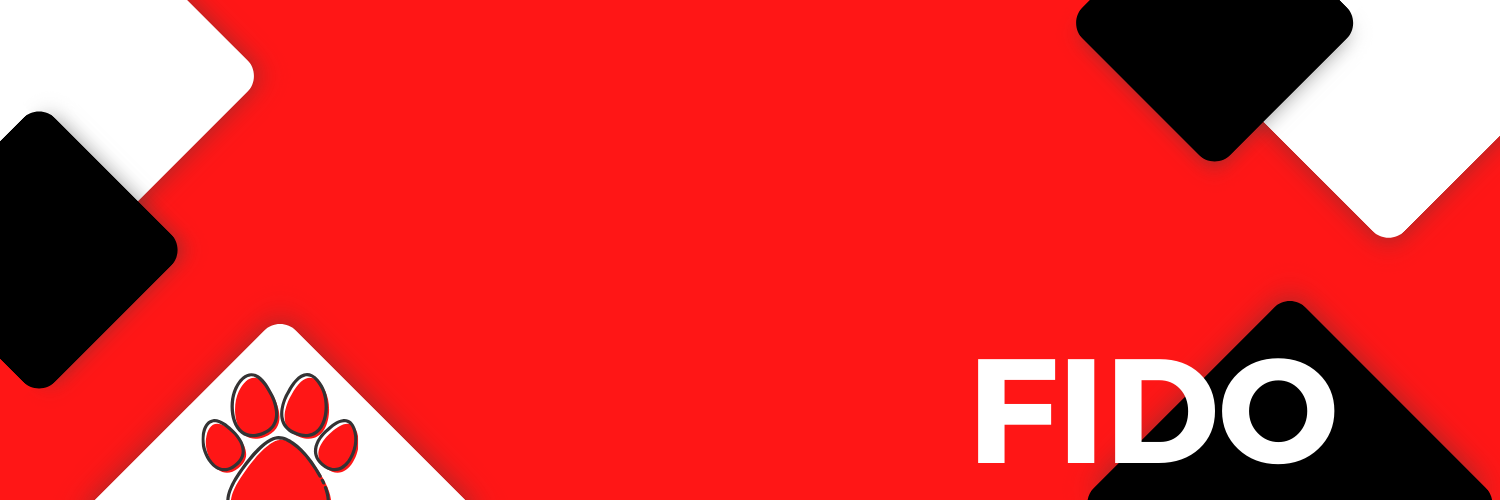 FIDO research banner in red, white, and black
